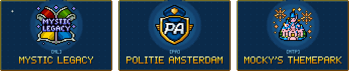 De officiële RPG's: Mystic Legacy, Politie Amsterdam en Mocky's Themepark